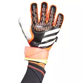 Adidas Predator Match Fingersave GK Gloves (Black/Solar Red/Solar Yellow)