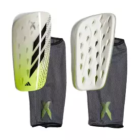 Adidas X League Shinguards (White/Black/Lucid Lemon)