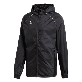 Adidas Youth Core 18 Rain Jacket (Black/White)