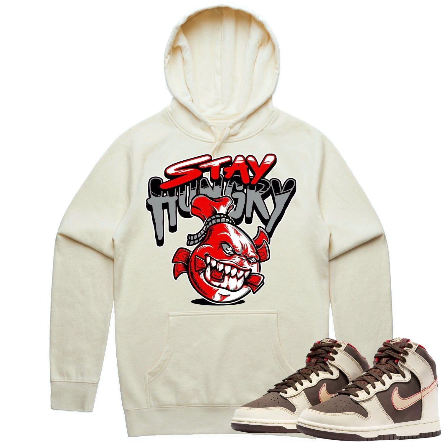 Baroque Brown Dunks Hoodie to Match - RED STAY HUNGRY