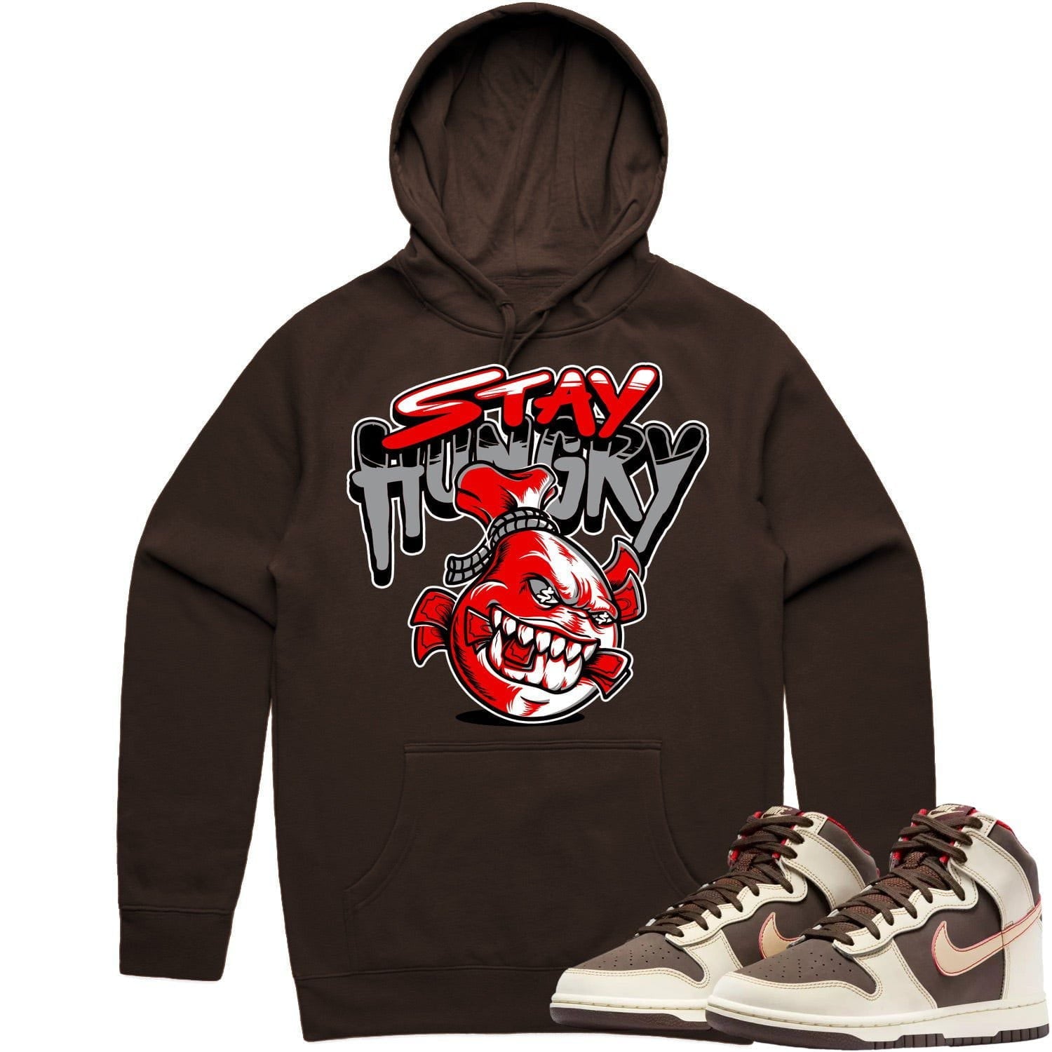 Baroque Brown Dunks Hoodie to Match - RED STAY HUNGRY