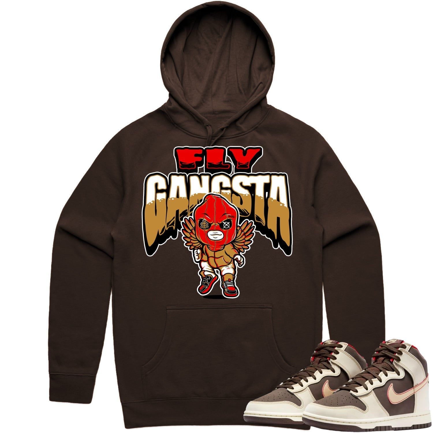 Baroque Brown Dunks Hoodie to Match - WHEAT FLY GANGSTA