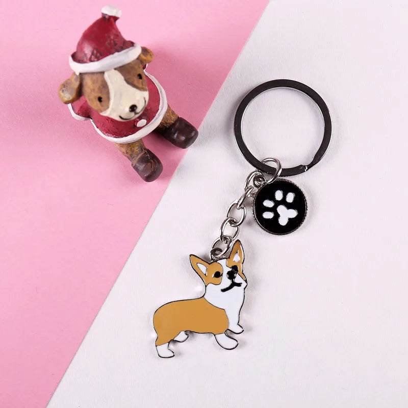 Best friend Anime Keychain Metal pet Dogs Key Ring Bag HandBag Charm Wholesale Lovely Keychain Car Keyring Gift Women Jewelry