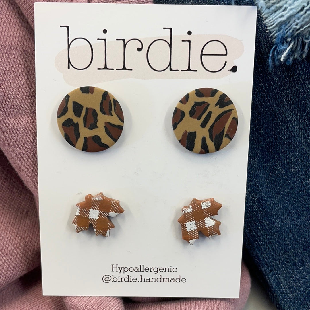 Birdie Fall Leopard Leave Minis