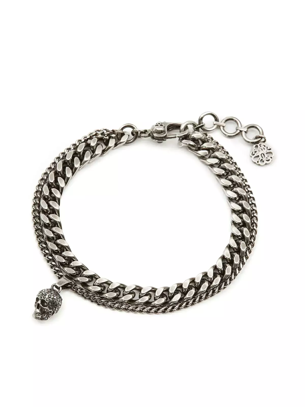 Bracelet With Techio Pavé Chain in Antique Silver