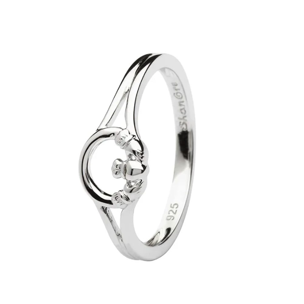 Claddagh Ring (Circular Design) Sterling Silver