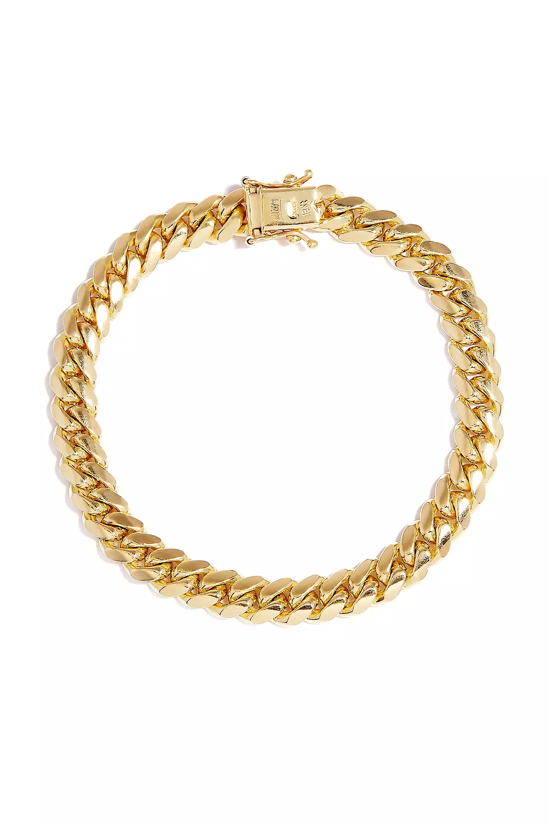 Cuban Miami Chain Bracelet in Solid 18k Yellow Gold