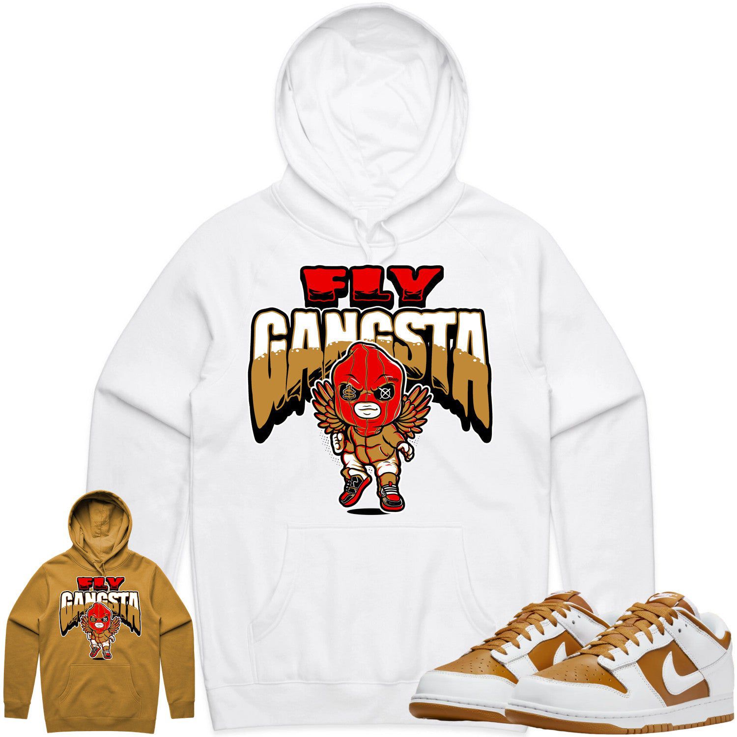 Curry Dunks Hoodie to Match - WHEAT FLY GANGSTA