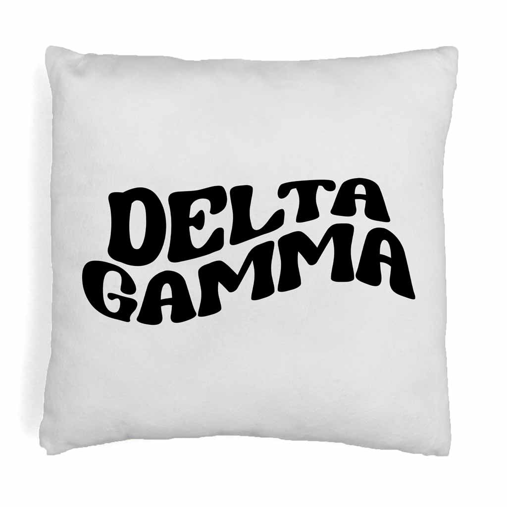 Delta Gamma Greek Mod Design on a Sorority Throw Pillow Cover for Dorm Room or Apartment Decor