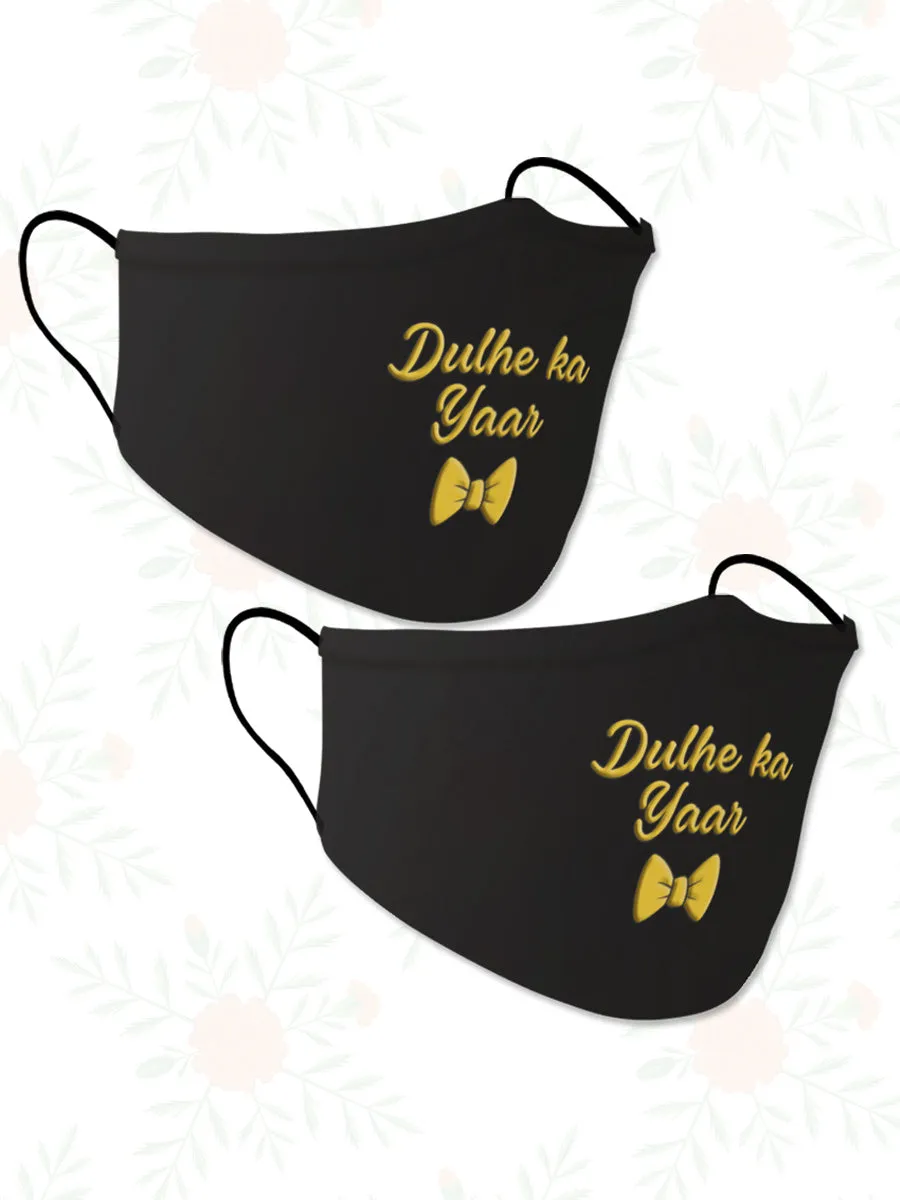 Dulhe ka Yaar (Set of 2) Wedding Face Mask