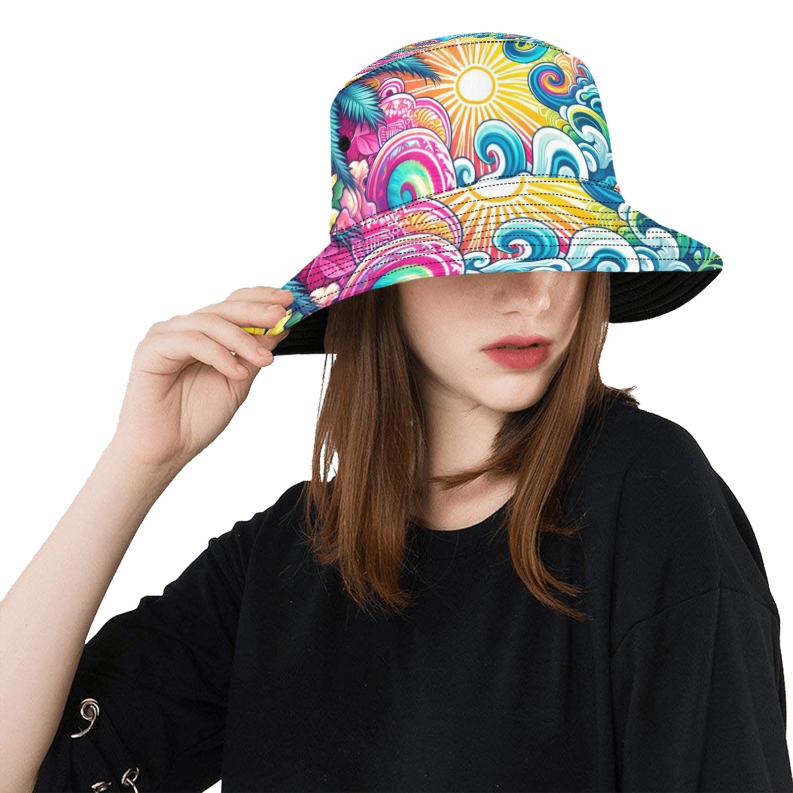 Euphoric Tides Rave Bucket Hat