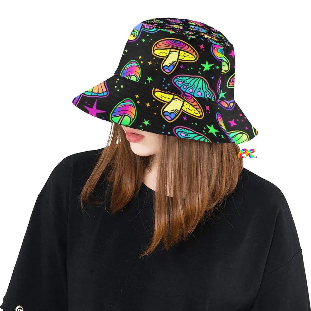 Fungi Dreamscape Rave Bucket Hat