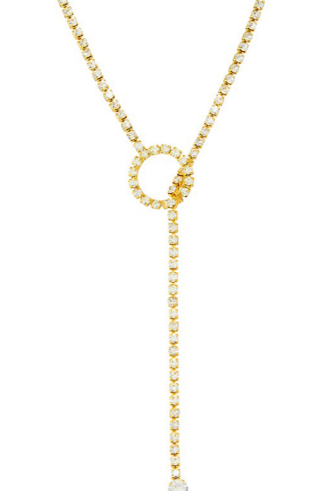 Gold or Silver Rhinestone Toggle Necklace