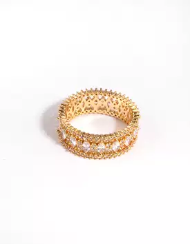 Gold Plated Ring with Cubic Zirconia