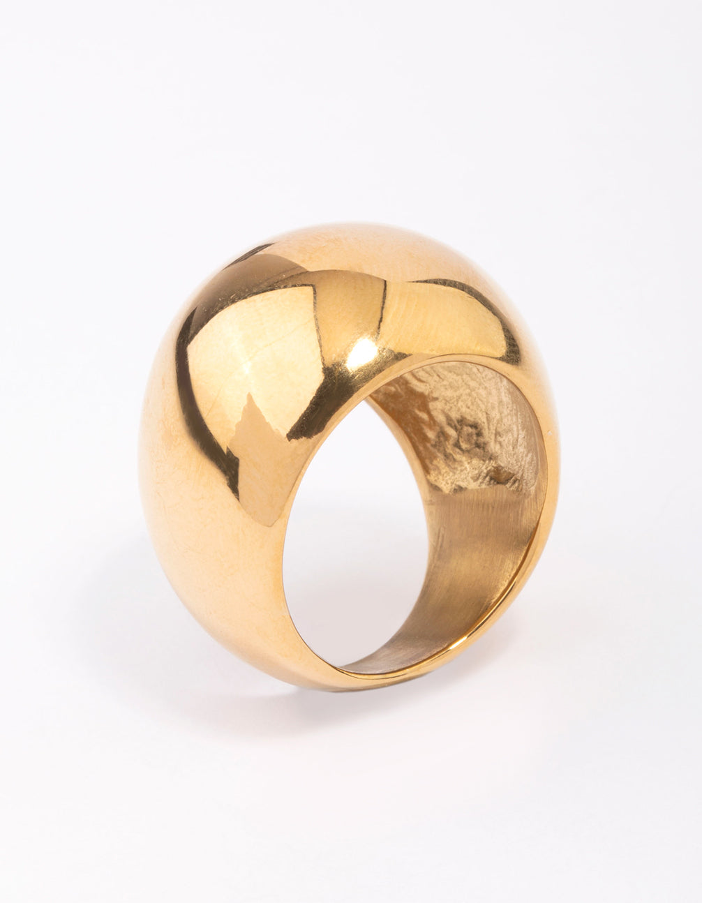 Gold Plated Stainless Steel Large Bubble Ring