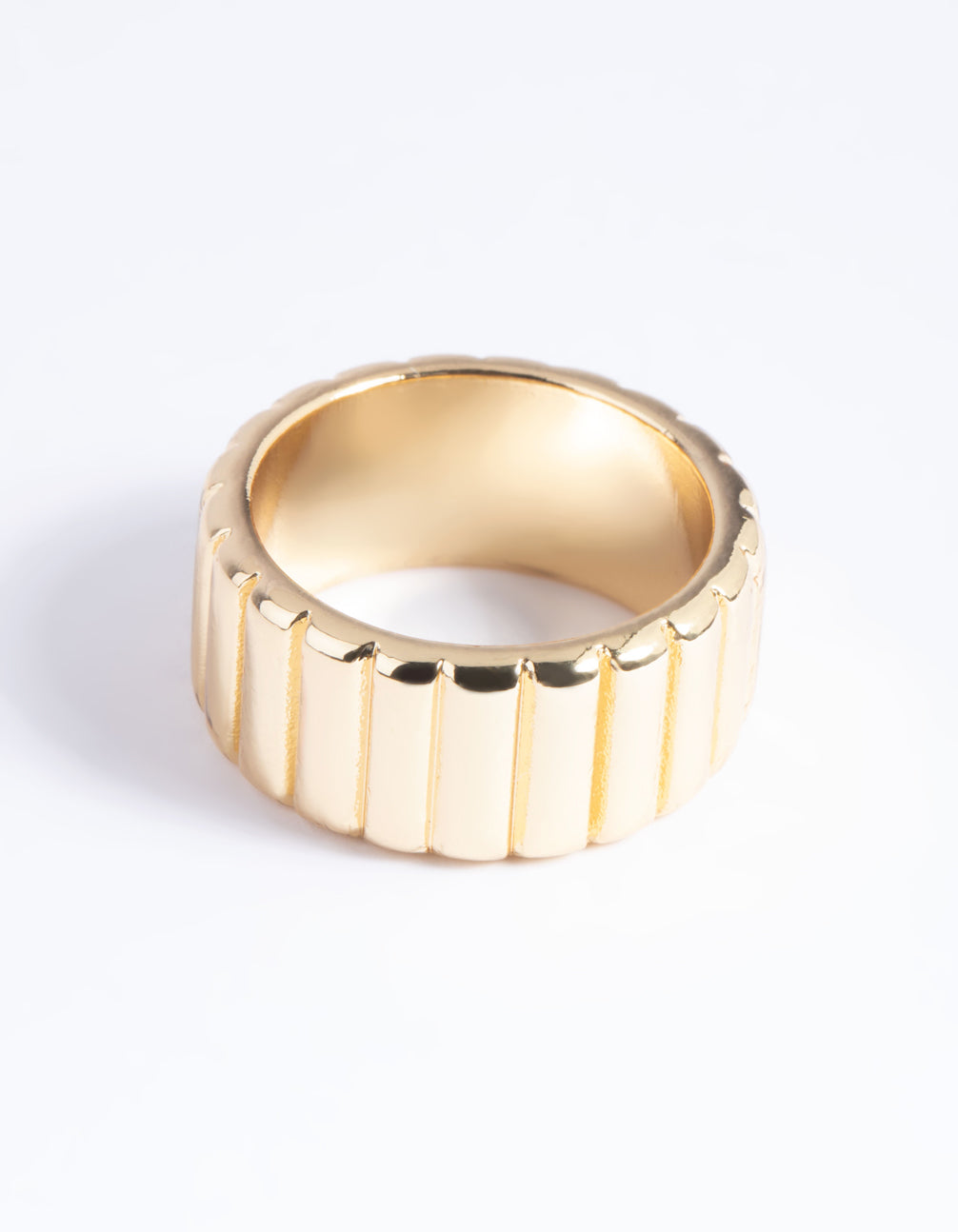 Gold Plated Textured Band Ring