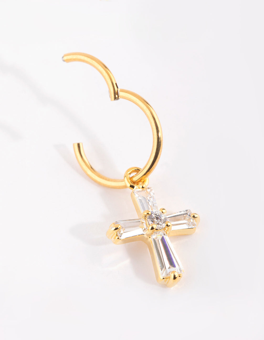 Gold Plated Titanium Diamante Belly Ring