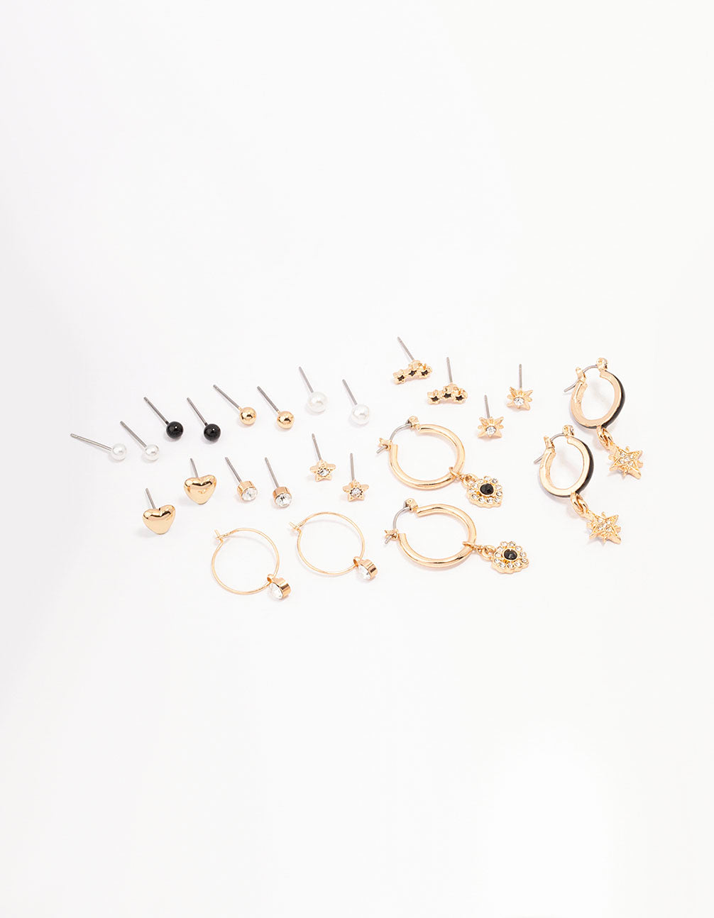 Gold Star & Heart Earring 12-Pack