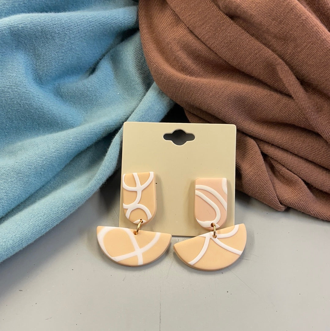 Half Moon Nude Earrings