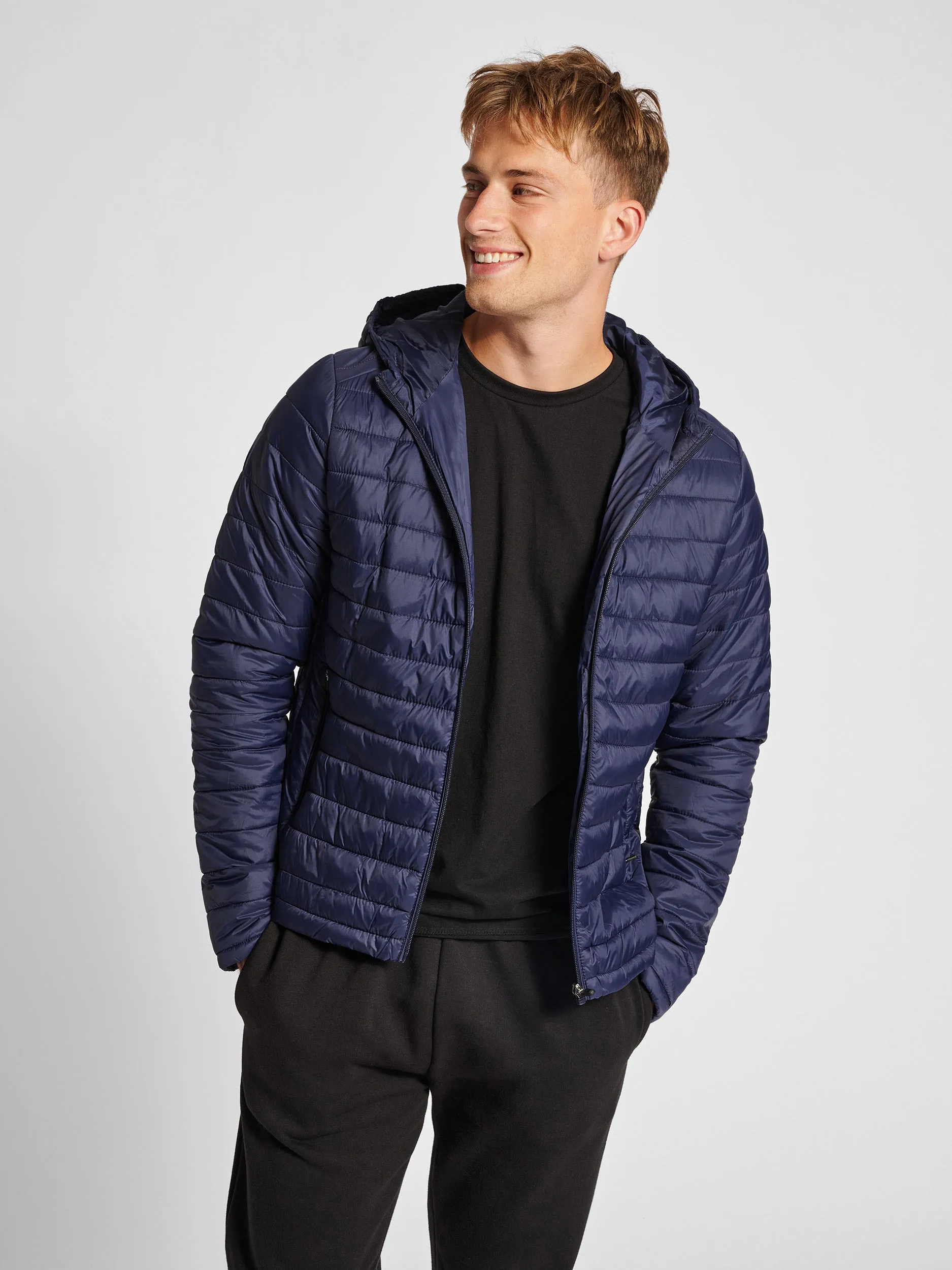 Hummel Men's Red Quilted Hood Jacket