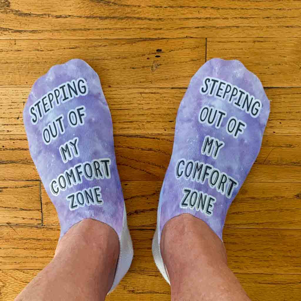 Inspiring Quote Printed on No Show Socks