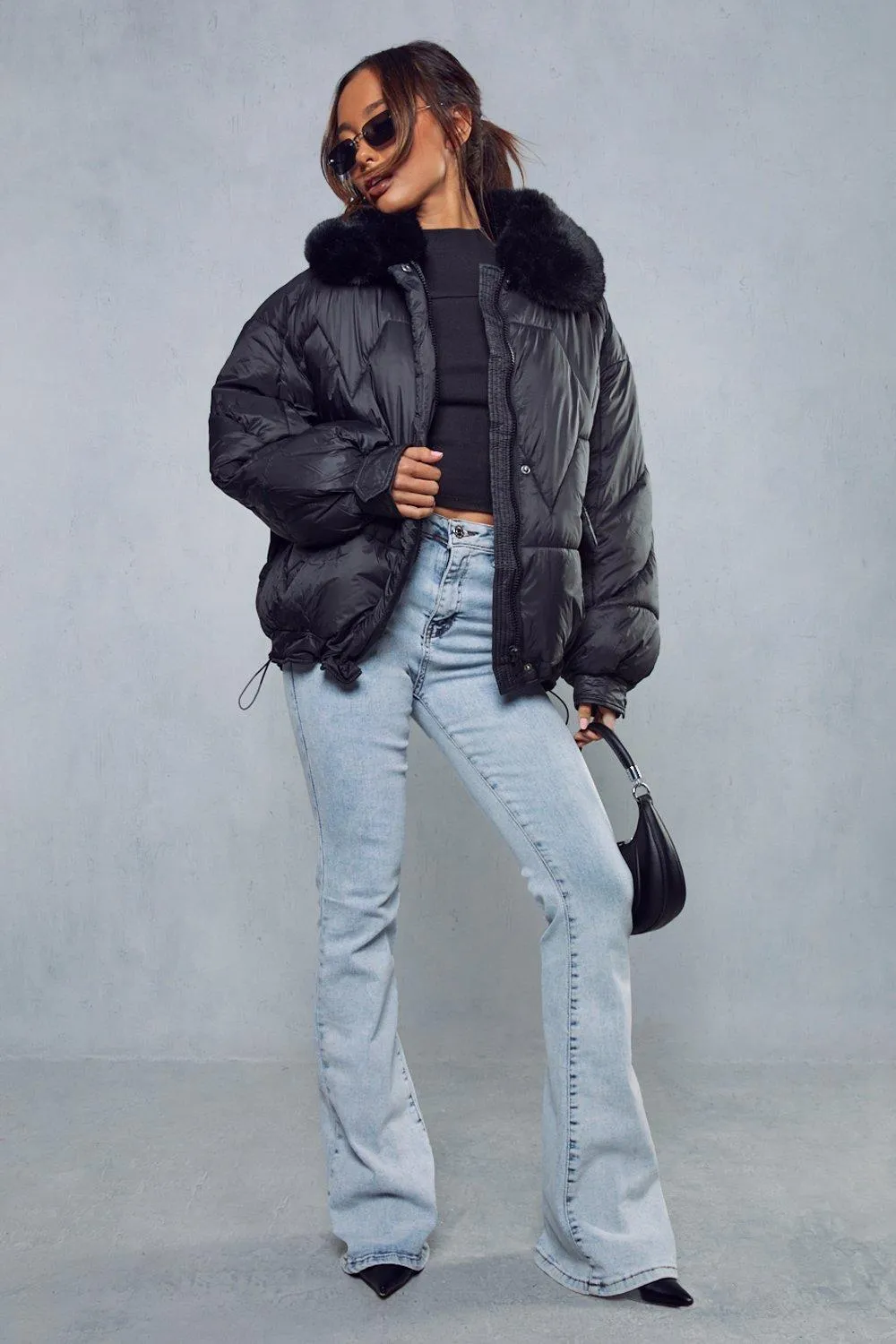 Jackets & Coats | Faux Fur Quilted Puffer Coat | MissPap