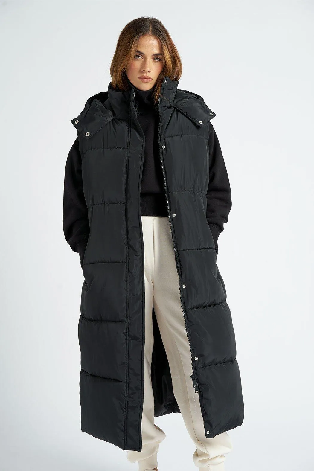 Jackets & Coats | Longline Puffer Gilet | Urban Bliss