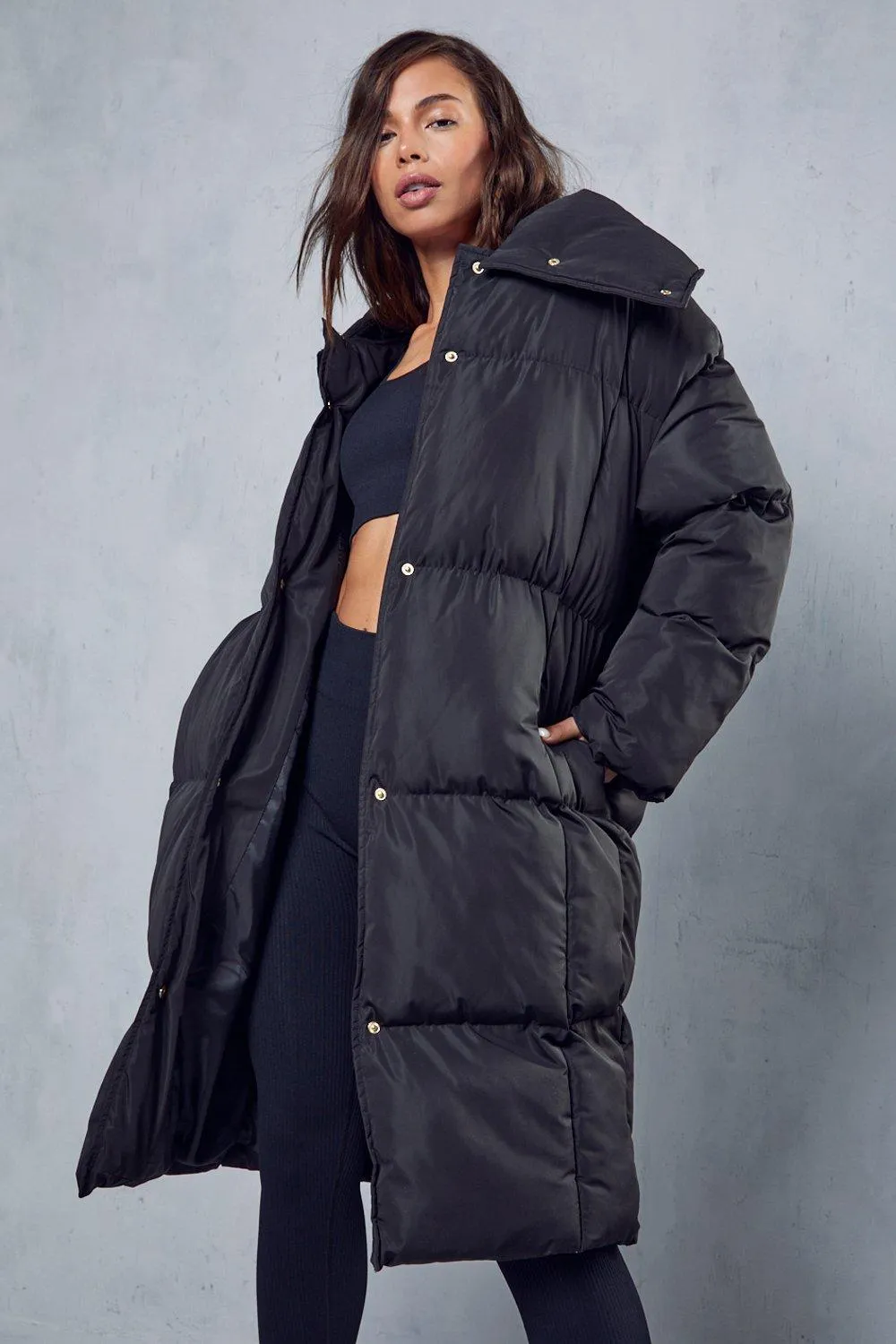 Jackets & Coats | Oversized Longline Puffer Coat | MissPap