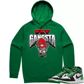 Jordan 1 Lucky Green 1s Hoodie to Match - RED FLY GANGSTA