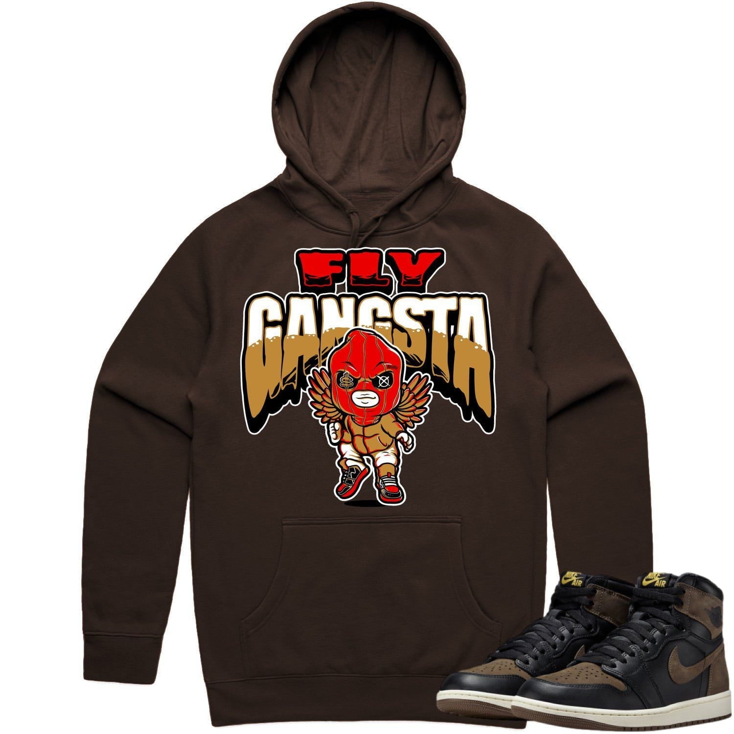 Jordan 1 Palomino 1s Hoodie to Match - WHEAT FLY GANGSTA