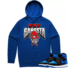 Jordan 1 Royal Suede 1s Hoodie to Match - RED FLY GANGSTA