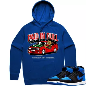 Jordan 1 Royal Suede 1s Hoodie to Match - RED PAID