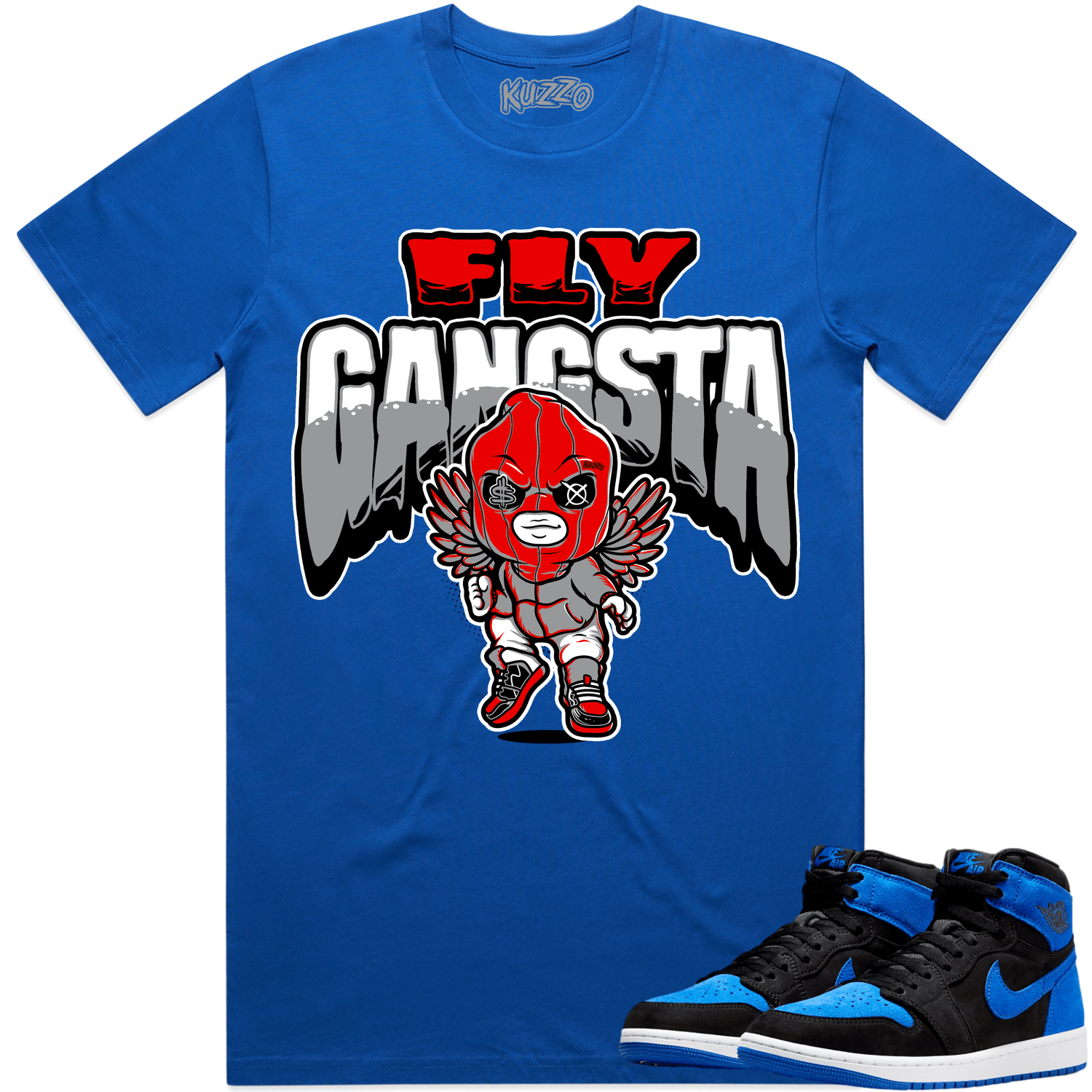 Jordan 1 Royal Suede 1s Shirt to Match - RED FLY GANGSTA