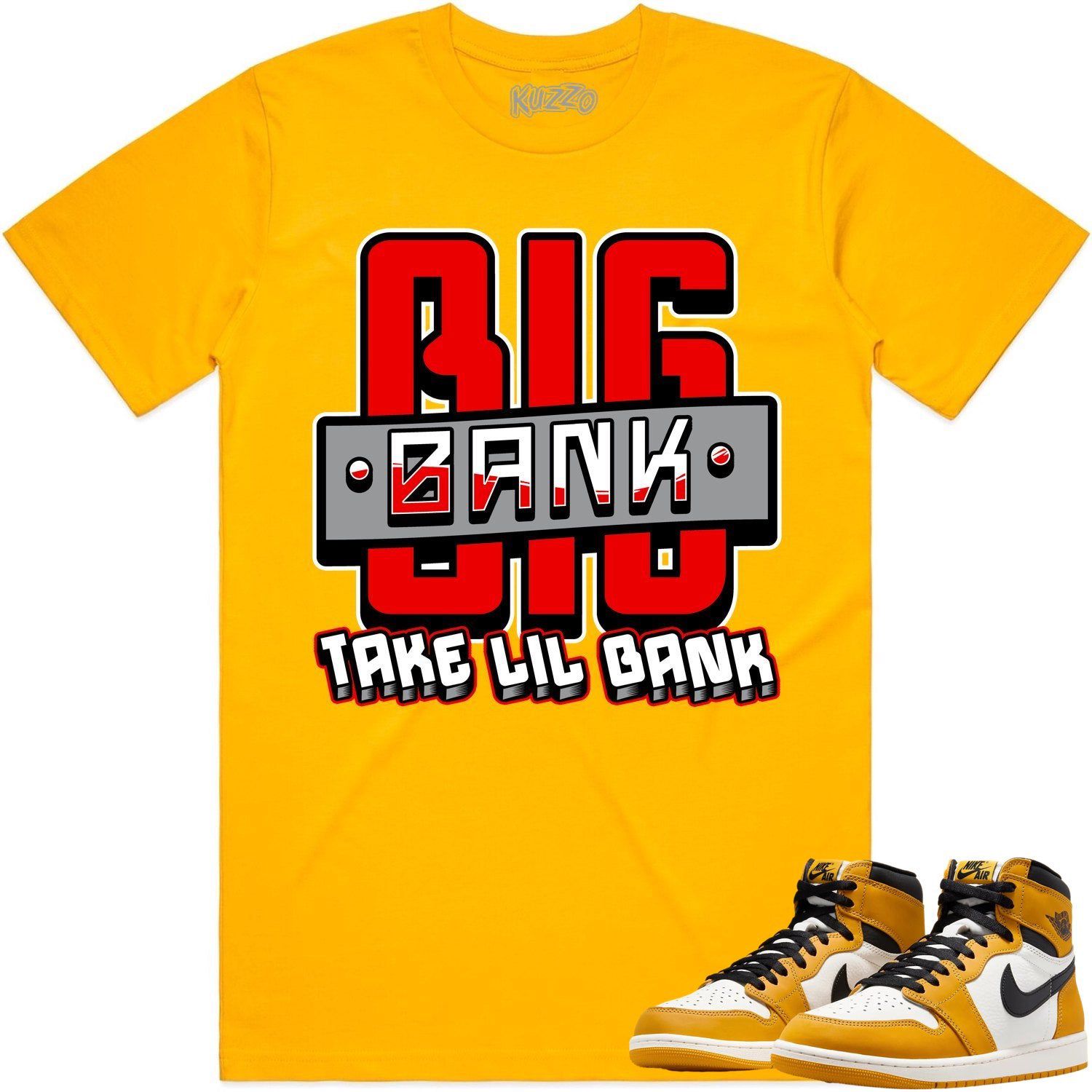 Jordan 1 Yellow Ochre 1s Shirt to Match - RED BIG BANK