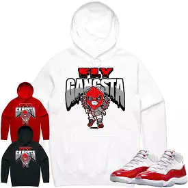 Jordan 11 Cherry 11s Hoodie to Match - RED FLY GANGSTA