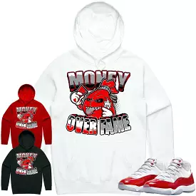 Jordan 11 Cherry 11s Hoodie to Match - RED MOF