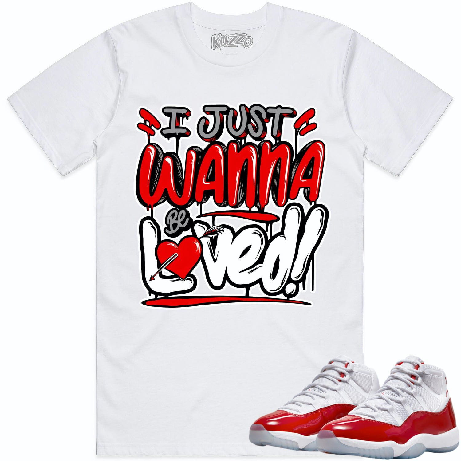 Jordan 11 Cherry 11s Shirt to Match - RED LOVED