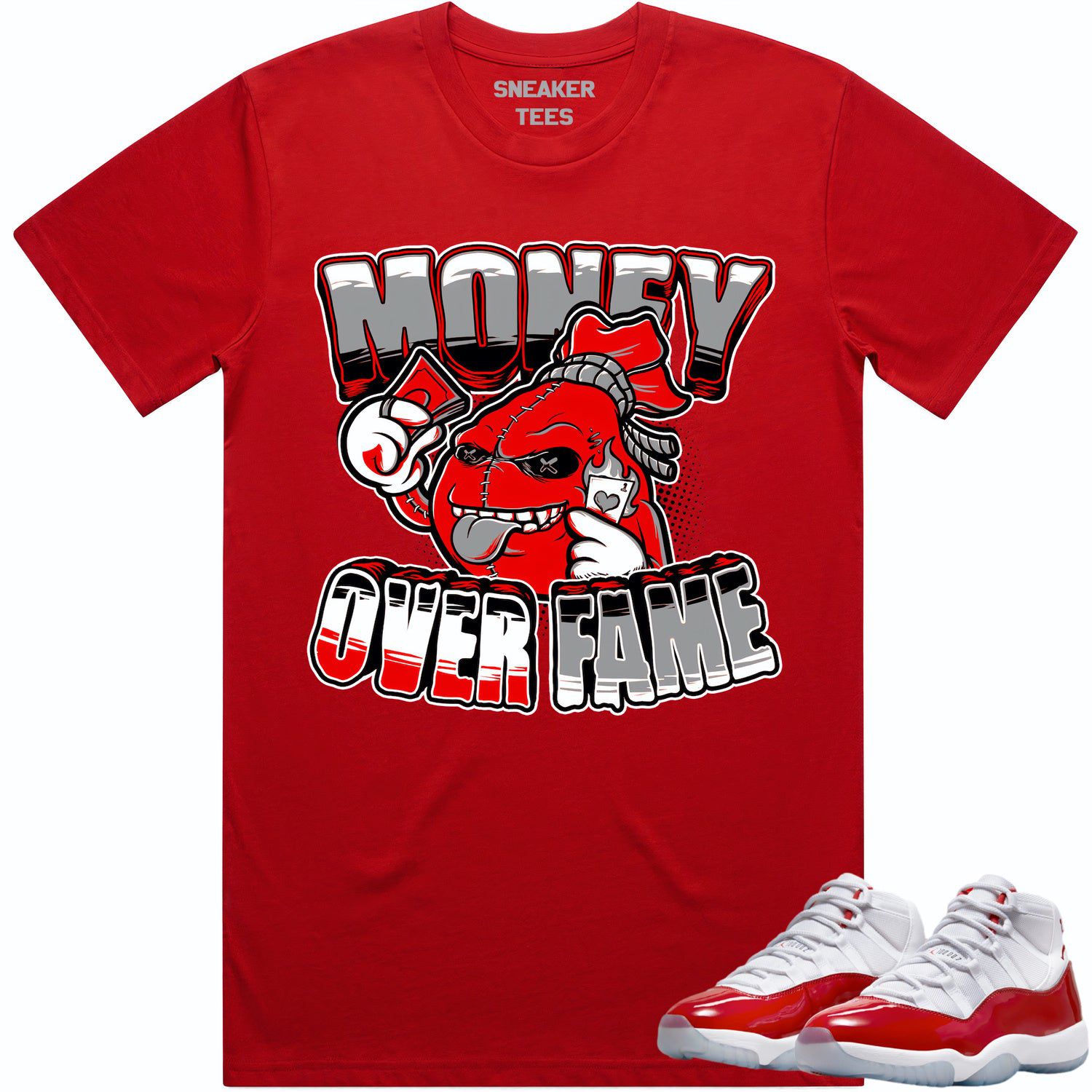 Jordan 11 Cherry 11s Shirt to Match - RED MOF