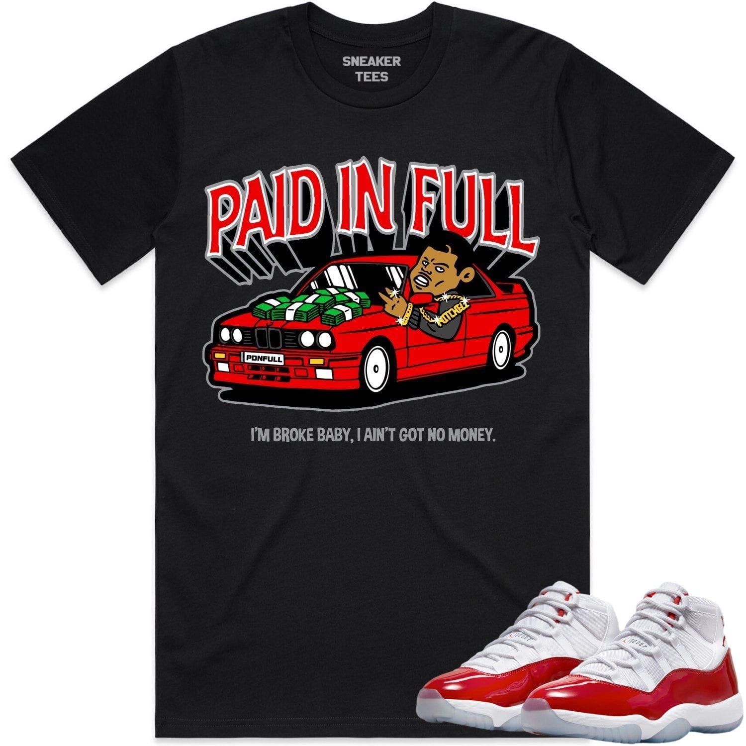 Jordan 11 Cherry 11s Shirt to Match - RED PAID