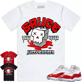 Jordan 11 Cherry 11s Shirt to Match - RED SAUCE