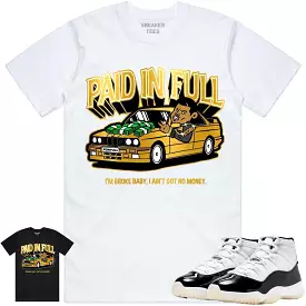 Jordan 11 Gratitude 11s Shirt to Match - GOLD METALLIC PAID