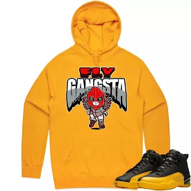 Jordan 12 University Gold 12s Hoodie to Match - RED FLY GANGSTA