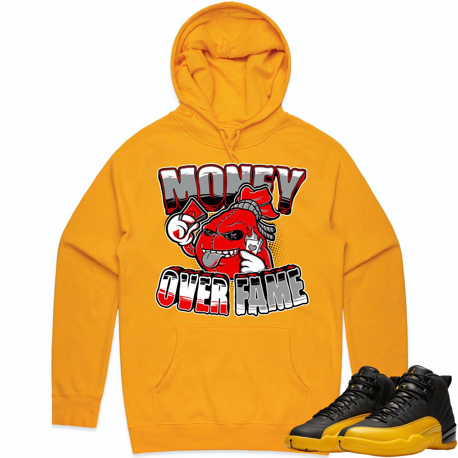 Jordan 12 University Gold 12s Hoodie to Match - RED MOF