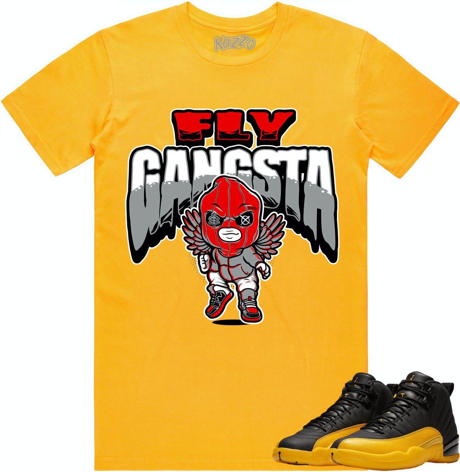 Jordan 12 University Gold 12s Shirt to Match - RED FLY GANGSTA