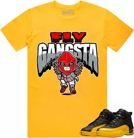 Jordan 12 University Gold 12s Shirt to Match - RED FLY GANGSTA