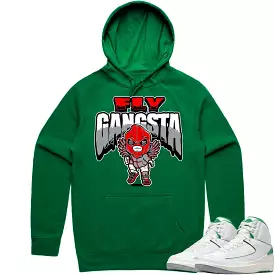 Jordan 2 Lucky Green 2s Hoodie to Match - RED FLY GANGSTA