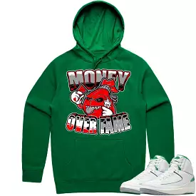 Jordan 2 Lucky Green 2s Hoodie to Match - RED MOF