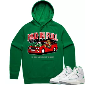 Jordan 2 Lucky Green 2s Hoodie to Match - RED PAID