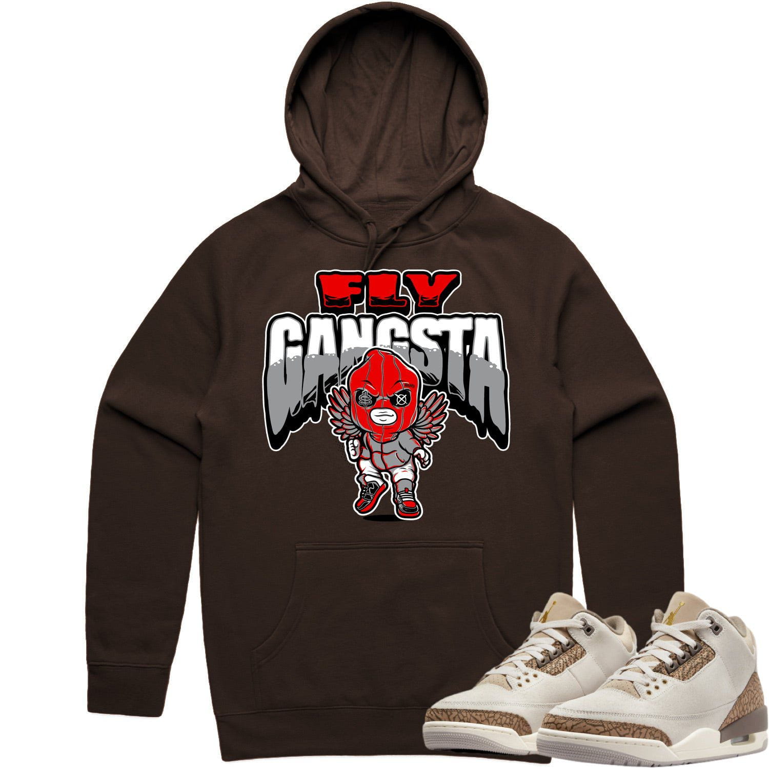 Jordan 3 Palomino 3s Hoodie to Match - RED FLY GANGSTA