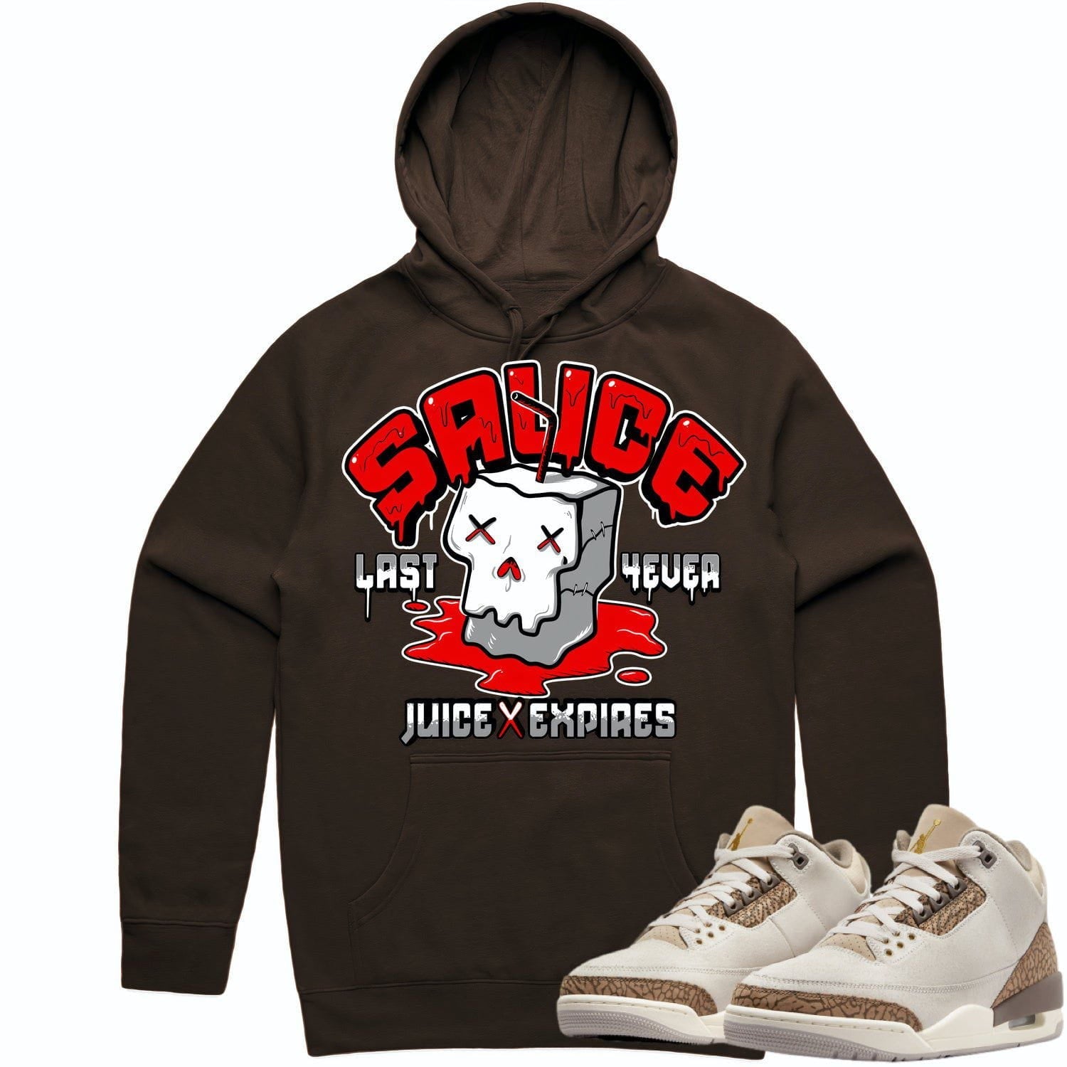 Jordan 3 Palomino 3s Hoodie to Match - RED SAUCE